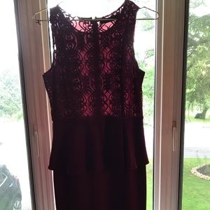 The Limited Peplum and Lace Dress Size S